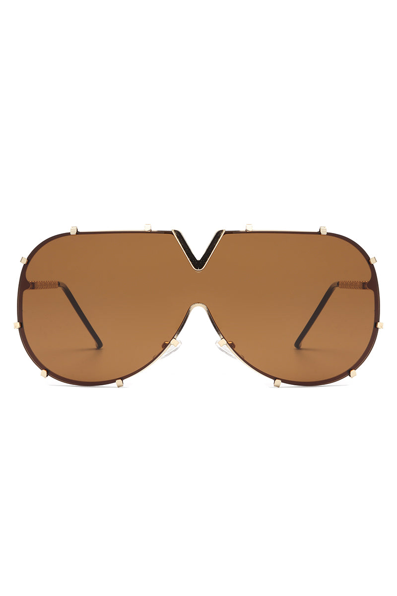 Dazzle - Oversized Luxury Aviator Sunglasses