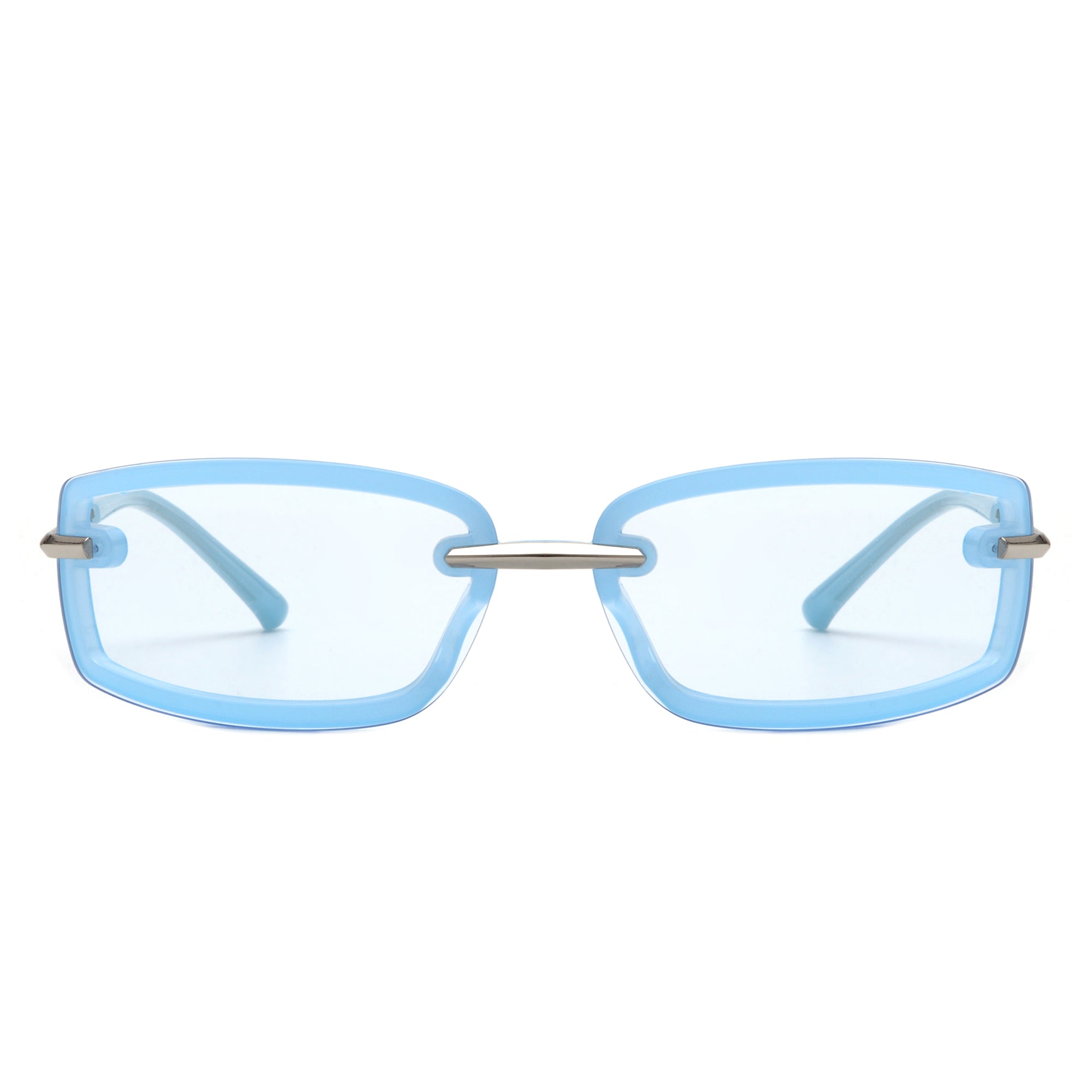 Thalyn - Rectangle Sleek Tinted Sports Color Pop Sunglasses