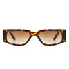 Xenotica - Rectangle Narrow Retro Slim Vintage Square Sunglasses