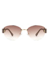 Dastriana - Round Chic Tinted Oval Frame Women's Sunglasses