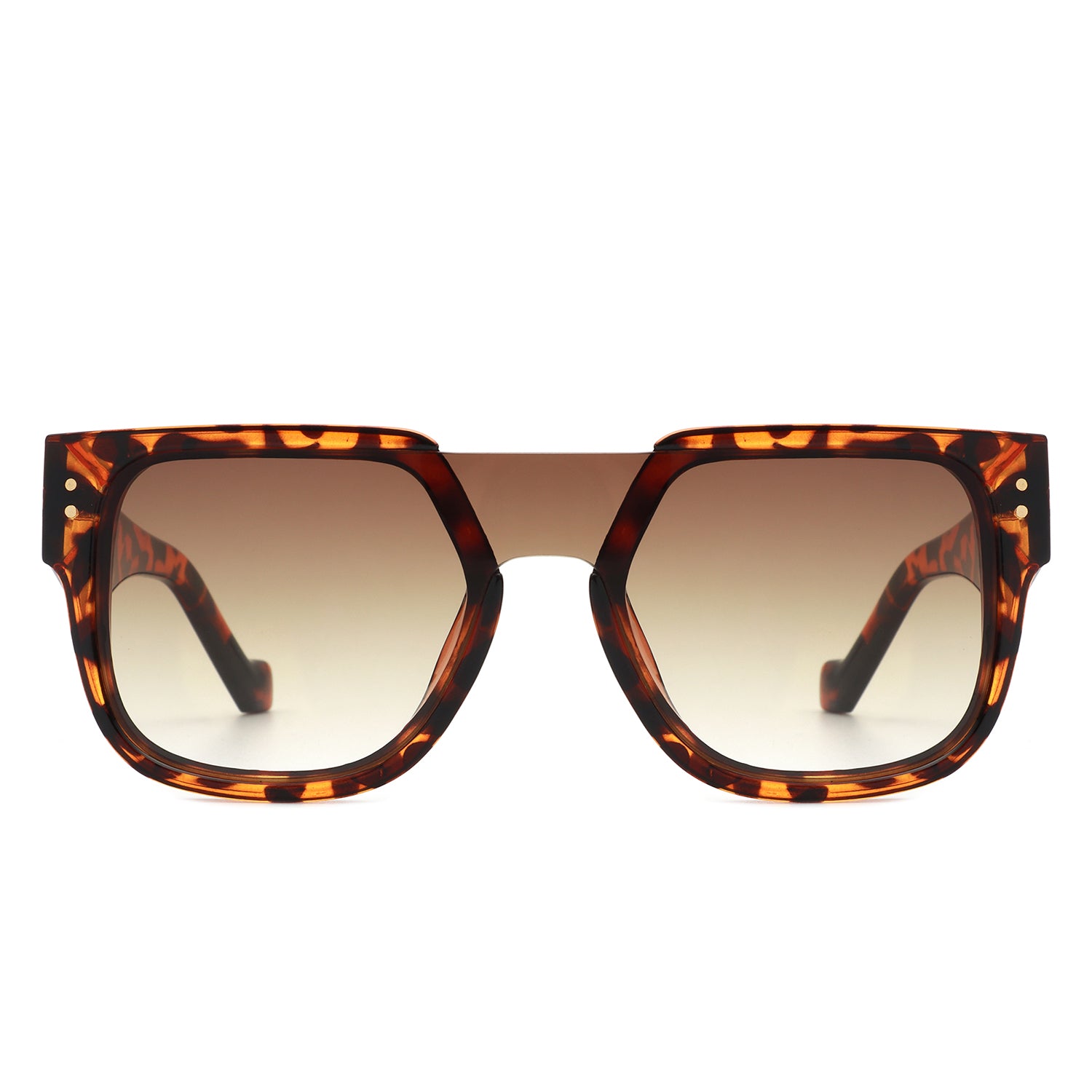 Solis - Square Oversize Brow-Bar Chic Women Fashion Sunglasses