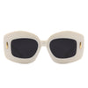 Juno - Square Thick Frame Retro Chunky Fashion Sunglasses
