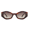 Elysiant - Geometric Oval Slim Fashion Round Cat Eye Sunglasses