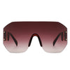 Brio - Oversized Bold Square Retro Rimless Sunglasses