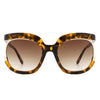 Emberlyn - Women Oversize Half Frame Irregular Design Fashion Round Sunglasses
