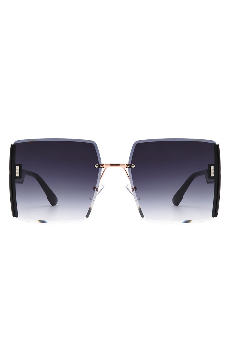 Lyris - Square Rimless Oversize Chic Women's Fashion Sunglasses