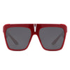 Kallias - Oversize Square Flat Top Large Fashion Women Sunglasses