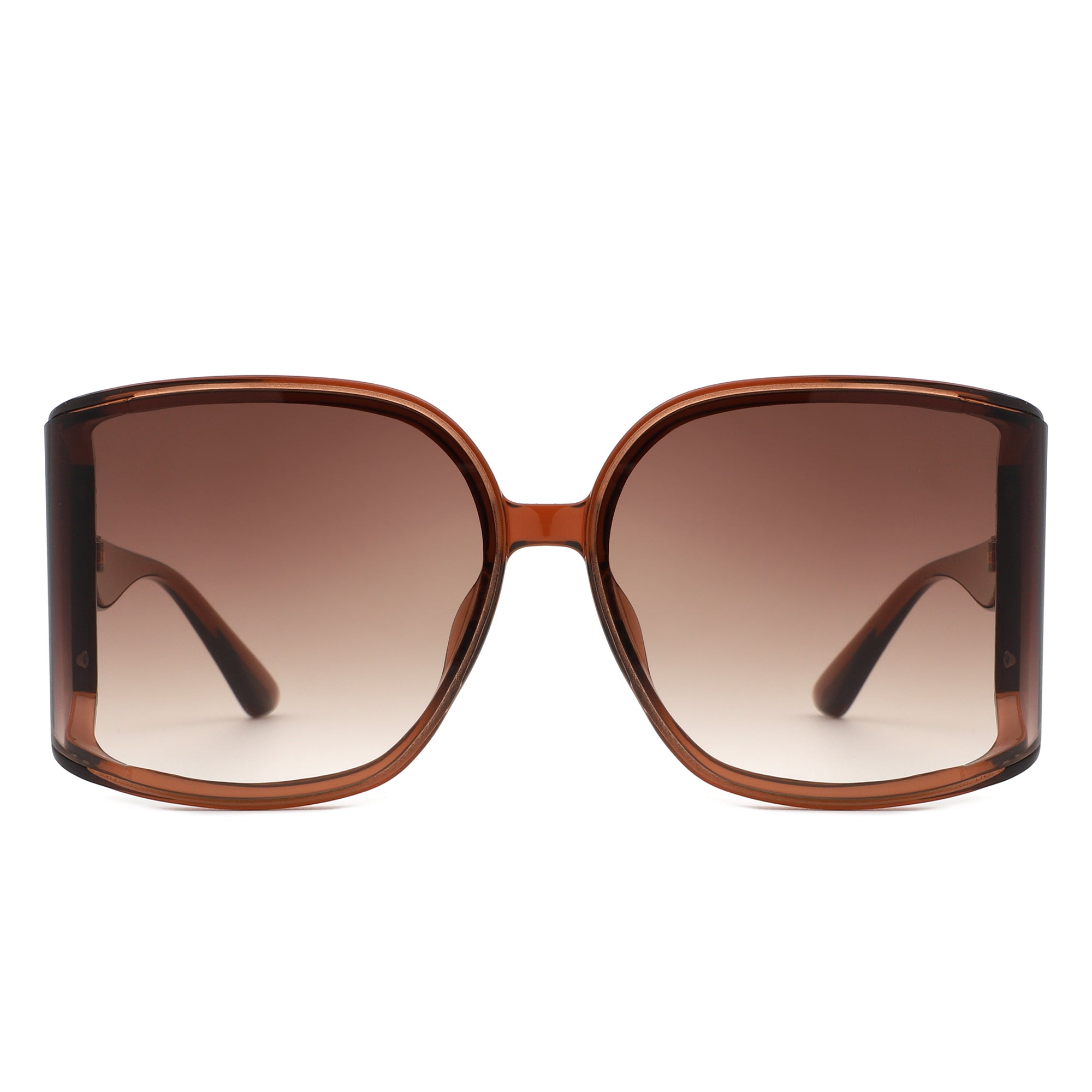 Jolt - Oversized Butterfly Square Curved Lens Sunglasses