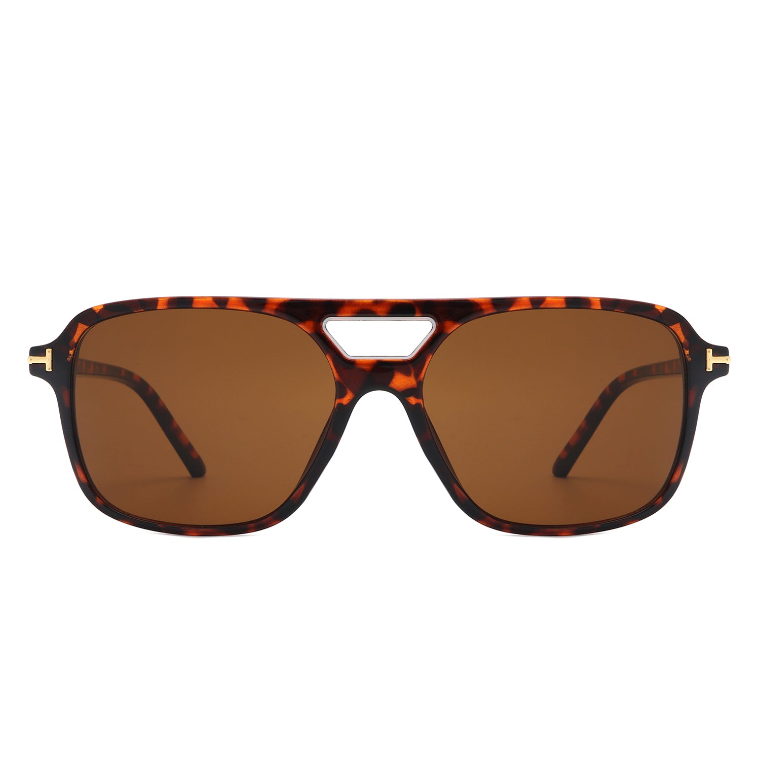Skyhavoc - Retro Square Brow-Bar Aviator Sunglasses