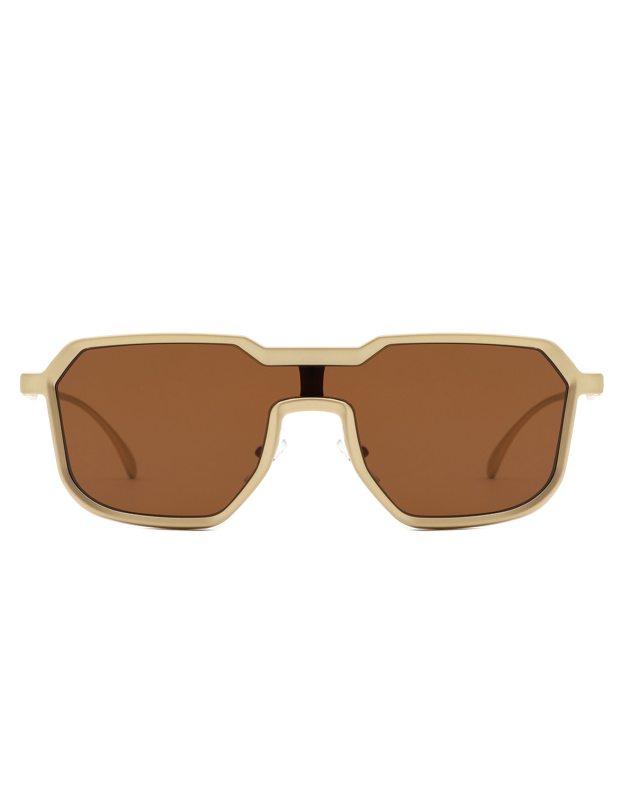 Fusion - Retro Oversized Square Geometric Fashion Sunglasses