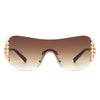 Flux - Oversized Rimless Luxury Sunglasses for Women