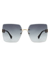 Kaelys - Women's Oversized Rimless Sunglasses