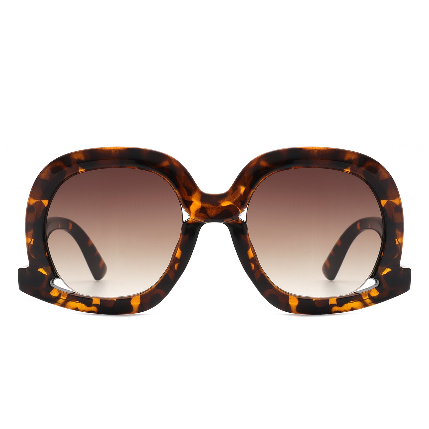 Lumisilk - Oversized Geometric Irregular Round Sunglasses for Women