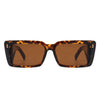 Yoplines - Rectangle Flat Top Retro Tinted Chunky Square Sunglasses
