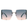 Phoenixy - Square Oversize Half Frame Fashion Women Sunglasses