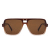 Eris - Flat Top Retro Square Vintage Inspired Aviator Sunglasses