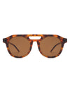 Vivid - Retro Round Brow-Bar Vintage Circle Sunglasses