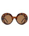 Yoke - Retro Chic Fashion Oversized Round Women's Sunglasses