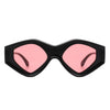 Rosedawn - Futuristic Square Retro Chunky Irregular Geometric Sunglasses
