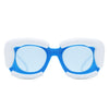 Twirl - Square Geometric Irregular Chunky Fashion Futuristic Sunglasses