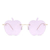 Zephyrus - Rimless Apple Shape Party Frameless Tinted Sunglasses
