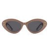 Elandor - Cat Eye Oval Star Designed Sunglasses