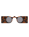 Oralia - Retro Irregular Wide Bar Round Sunglasses