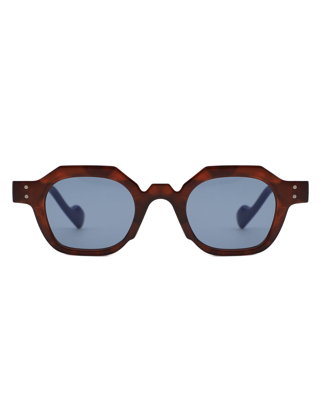 Nyssa -Flat Top Geometric Hexagon Fashion Sunglasses