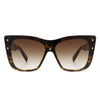 Windborn - Women Retro Square Tinted Cat Eye Fashion Sunglasses