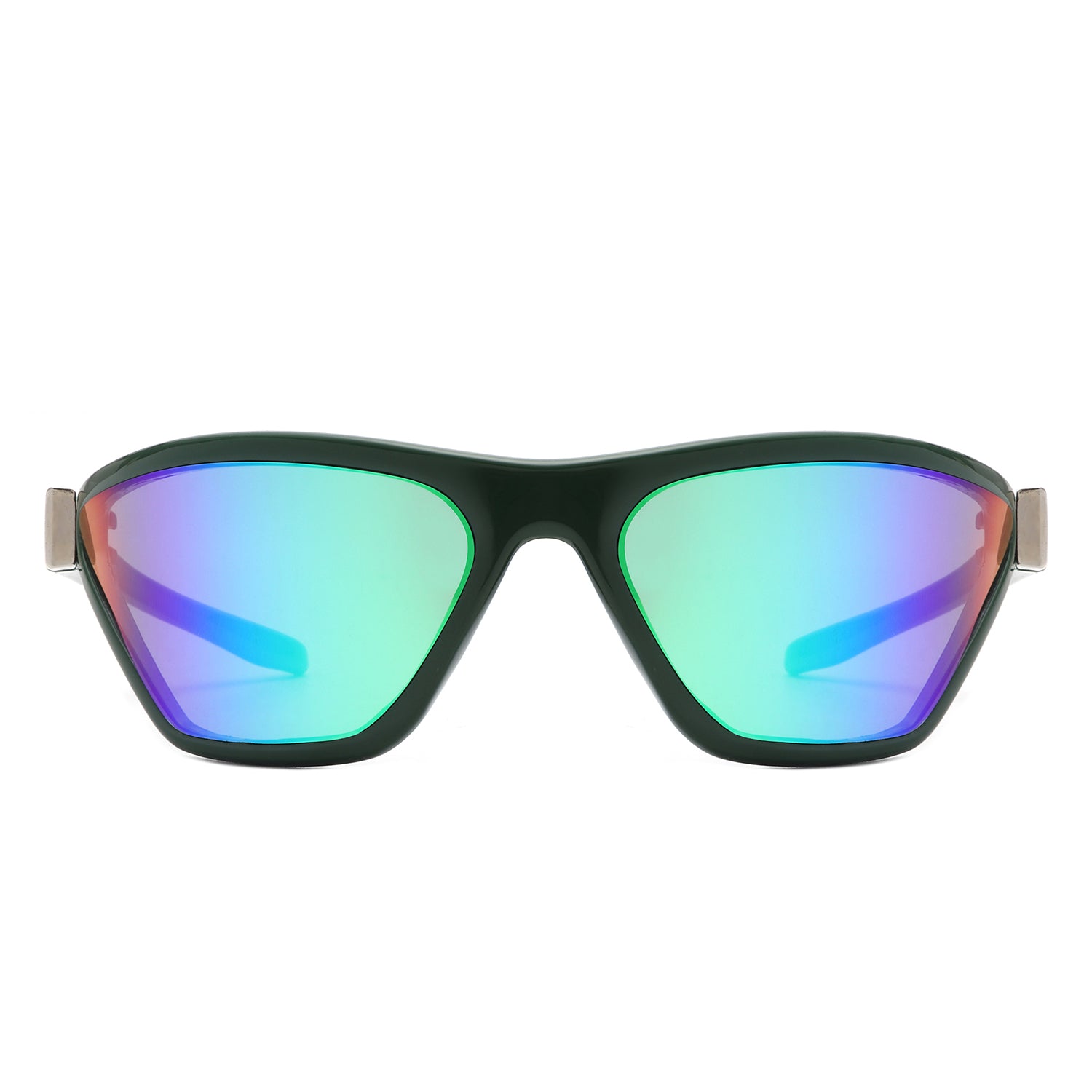 Luminize - Square Mirrored Wrap Around Sport Sunglasses