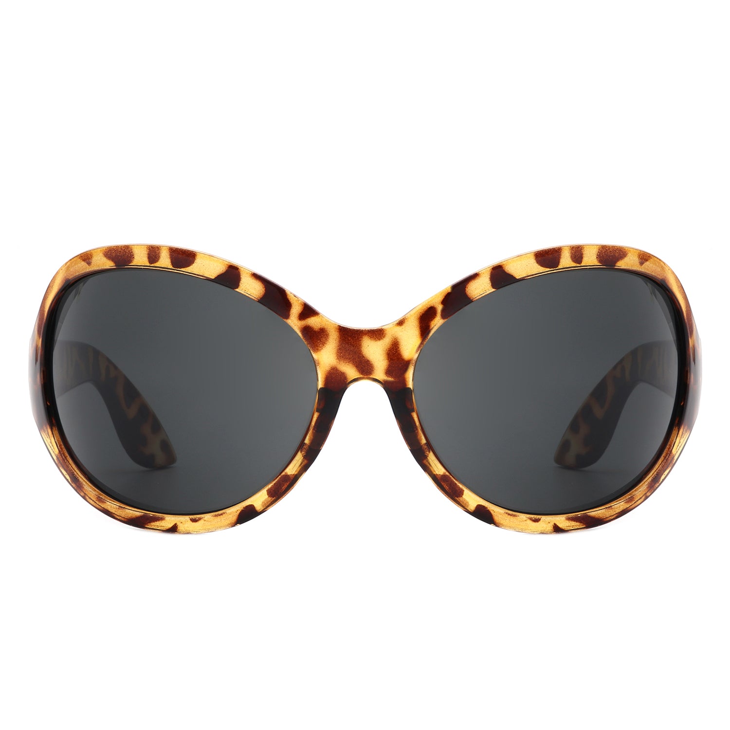 Aurora - Oversize Fashion Curved Large Women Round Sunglasses