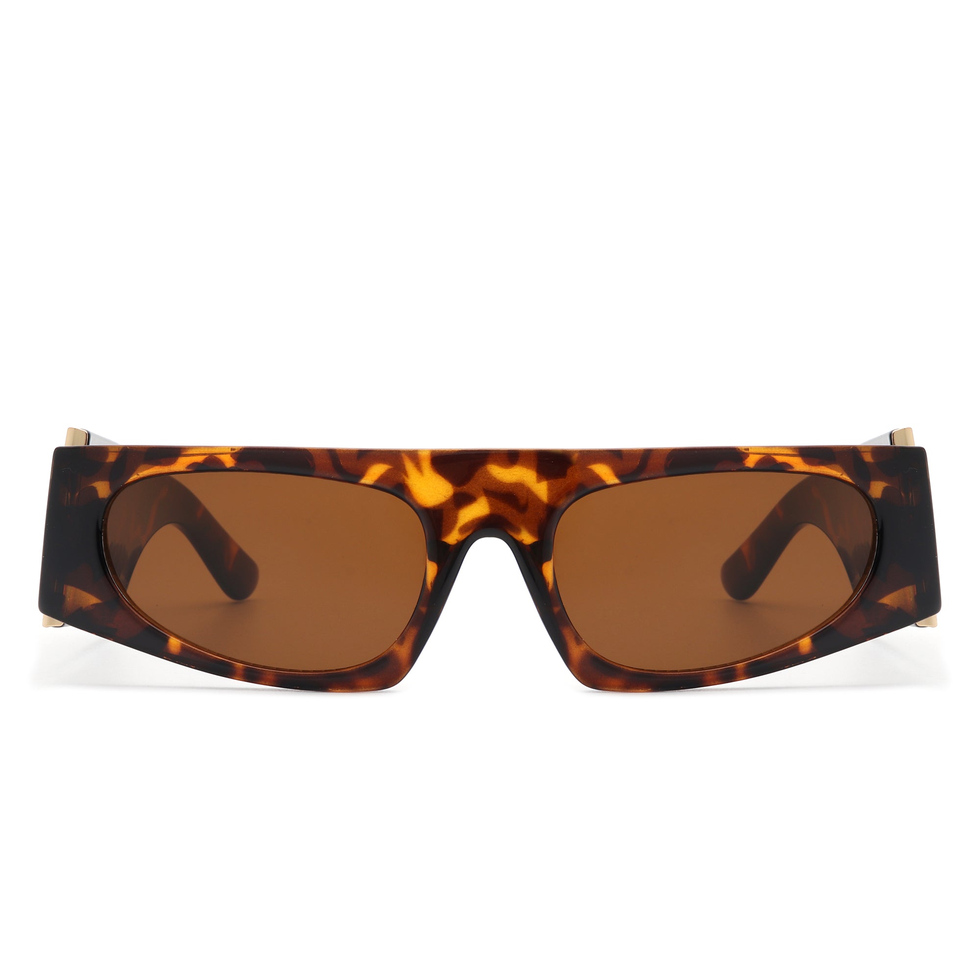 Starisle - Rectangle Chic Oval Lens Slim Fashion Sunglasses