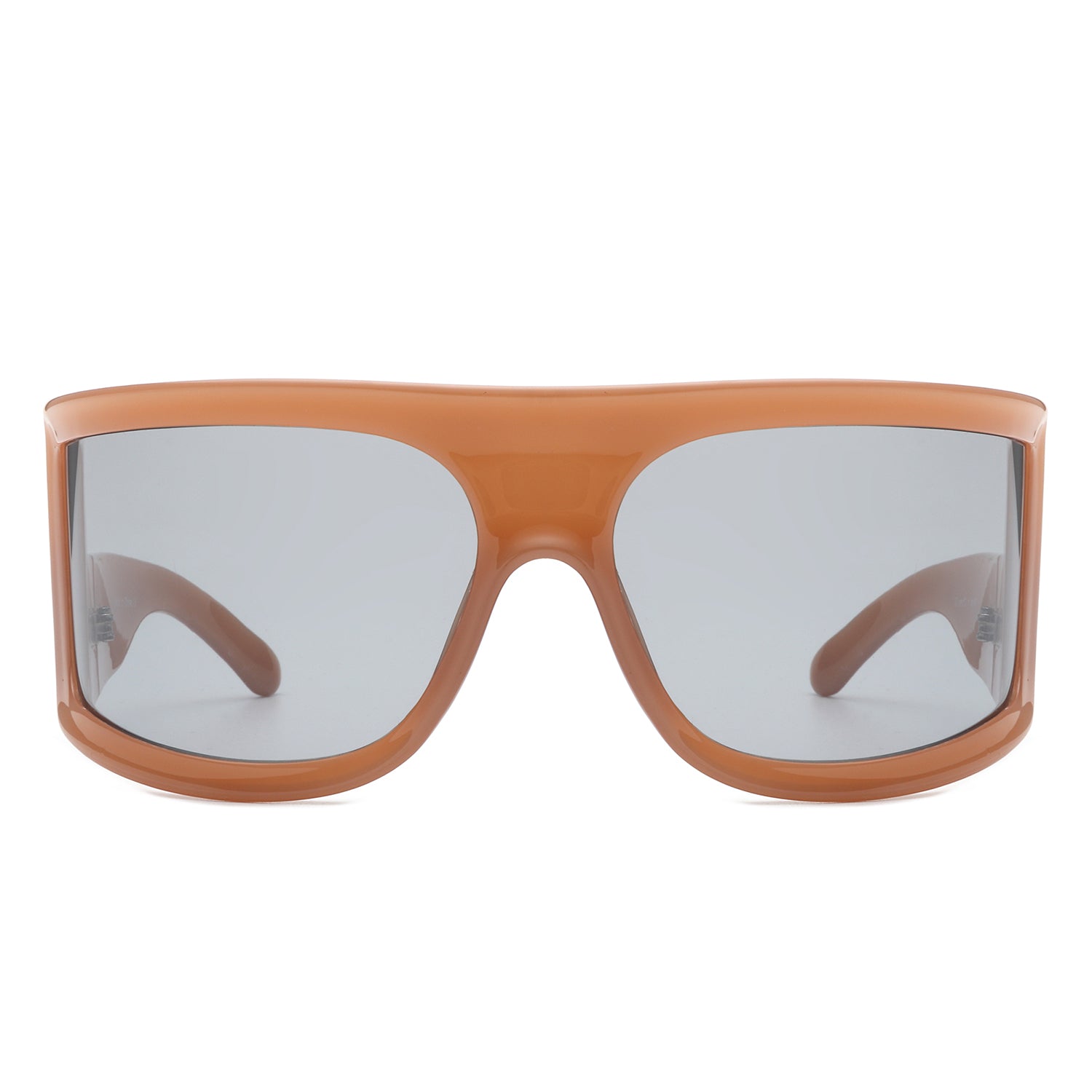 Kaelina - Oversize Irregular Fashion Square Wrap Around Sunglasses