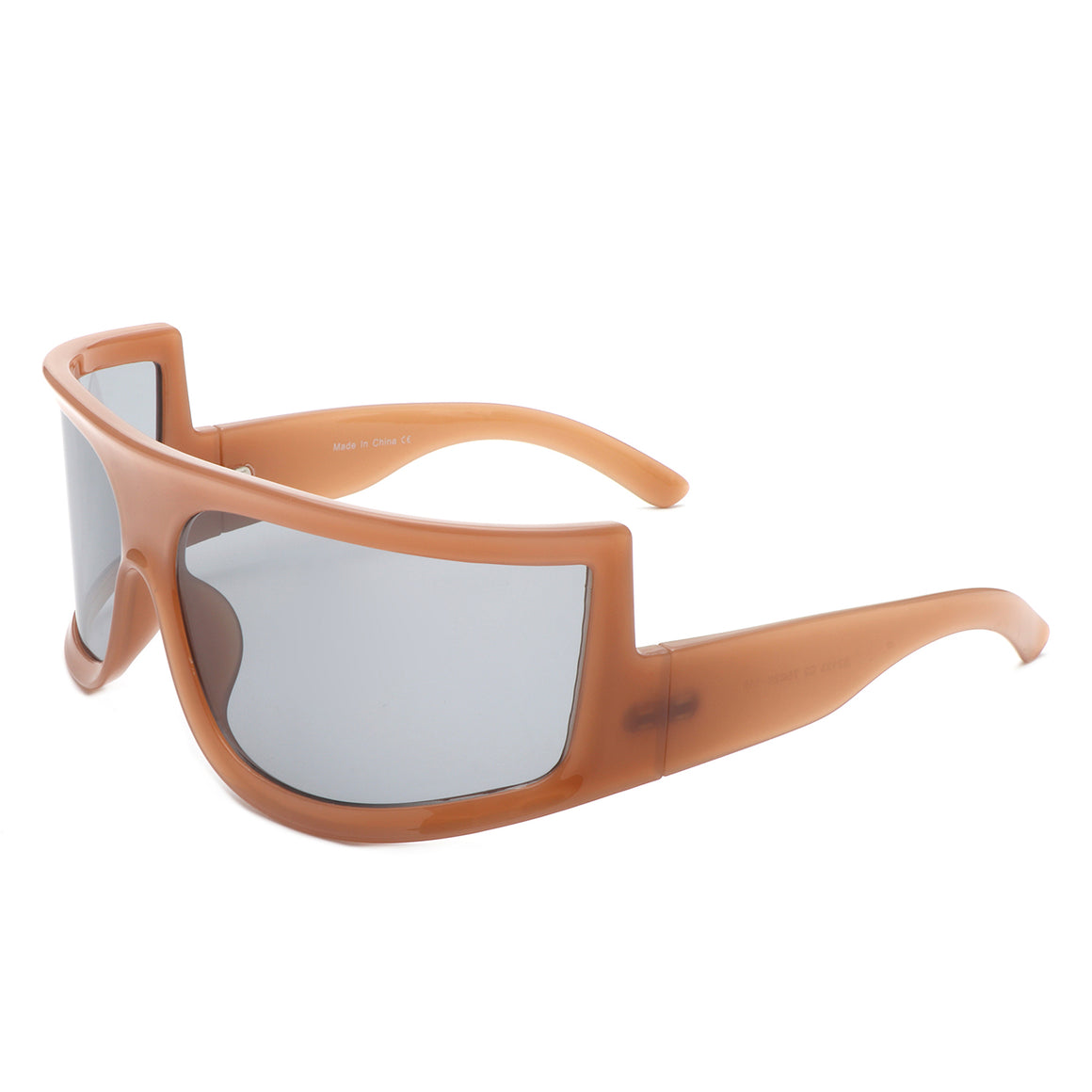 Kaelin - Oversize Irregular Fashion Square Wrap Around Sunglasses
