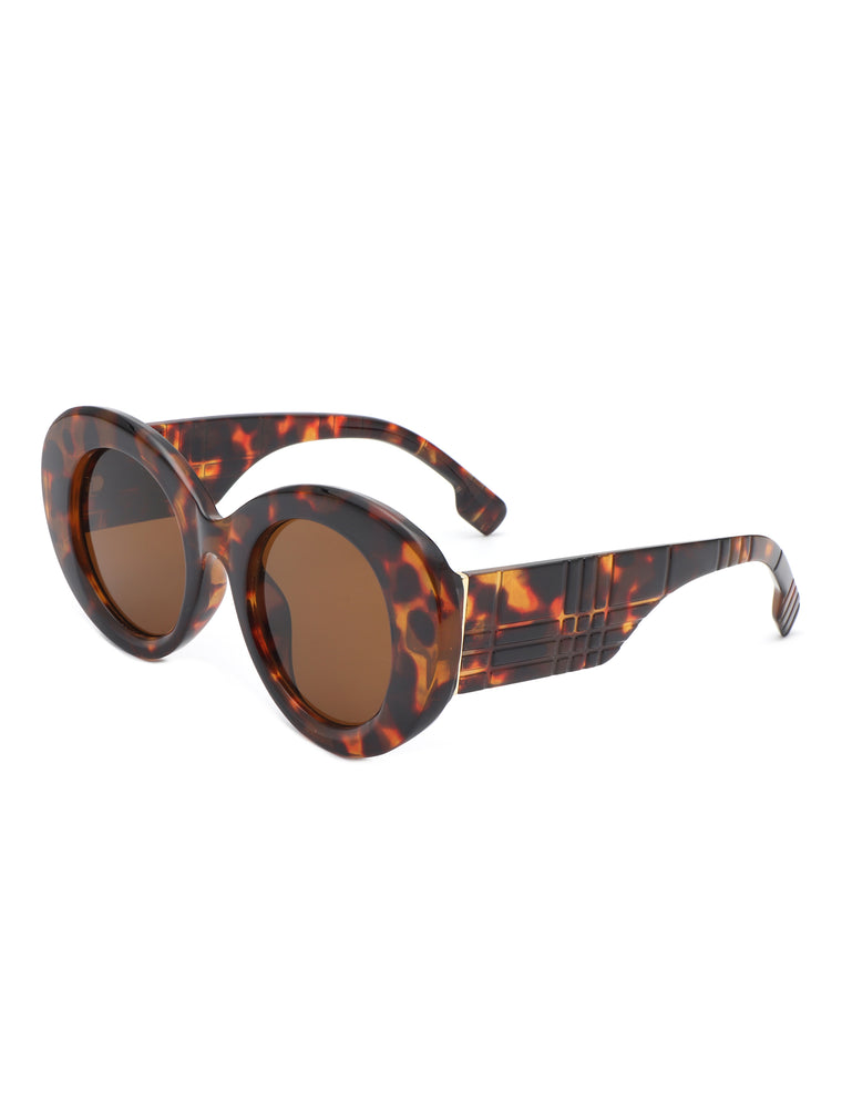 Optic - Round Oval Oversized Women's Fashion Sunglasses