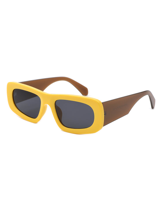 Faelon - Rectangle Retro Narrow Square Fashion Sunglasses