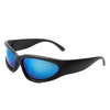 Starfall - Sporty Rectangle Oval Y2K Wrap Around Unisex Fashion Sunglasses