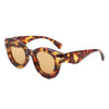 Glide - Round Thick Frame Retro Circle Sunglass