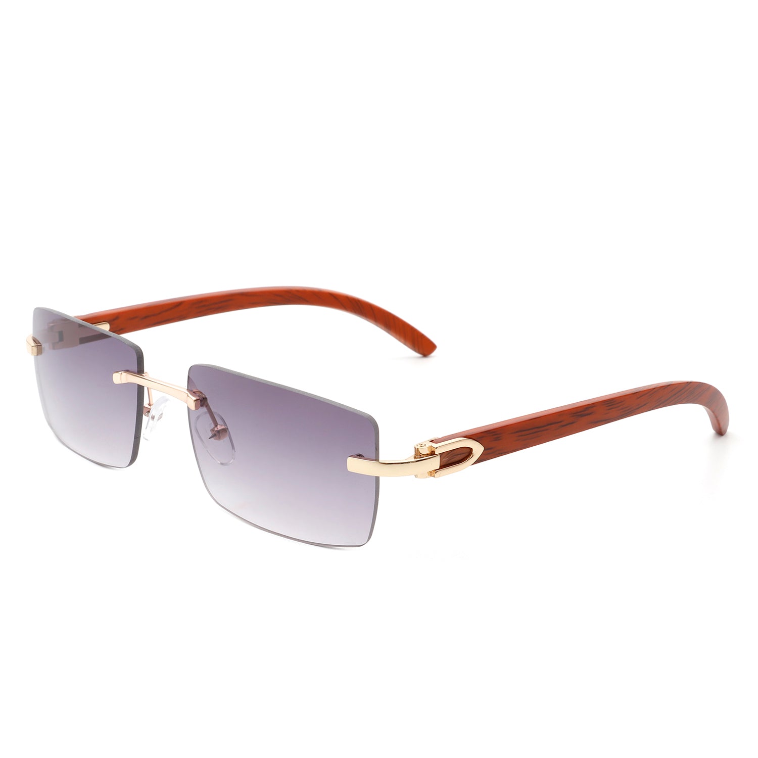 Oceanize - Rectangle Rimless Retro Frameless Fashion Tinted Sunglasses