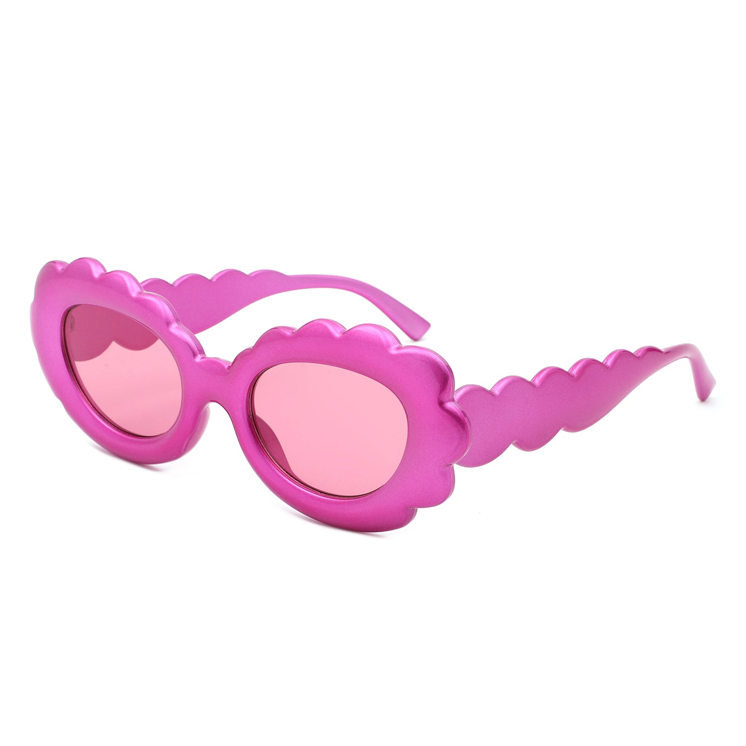 Trendy Pink Oval Sunglasses Pink Oval Sunglasses #T01451919 | Zenni Optical main image 2