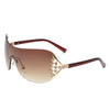 Flux - Oversized Rimless Luxury Sunglasses for Women