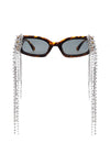 Thyria - Modern Luxury Rhinestone Chi Rectangle Women's Sunglasses