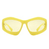 Xaron - Geometric Square Tinted Oversize Chunky Fashion Sunglasses