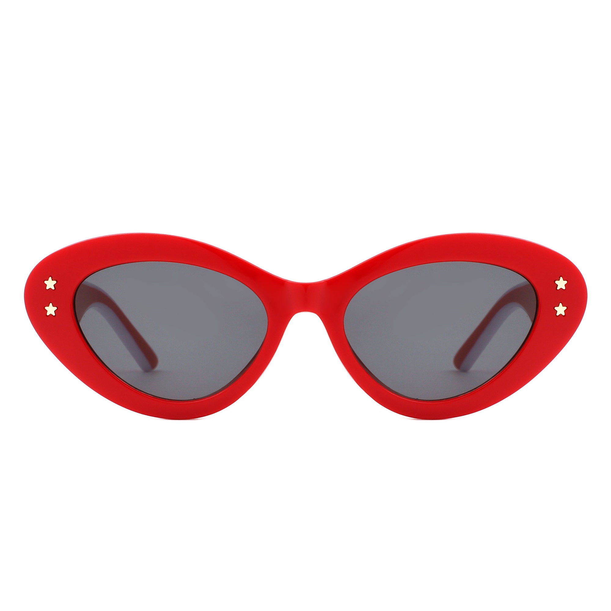 Elandor - Cat Eye Oval Star Designed Sunglasses