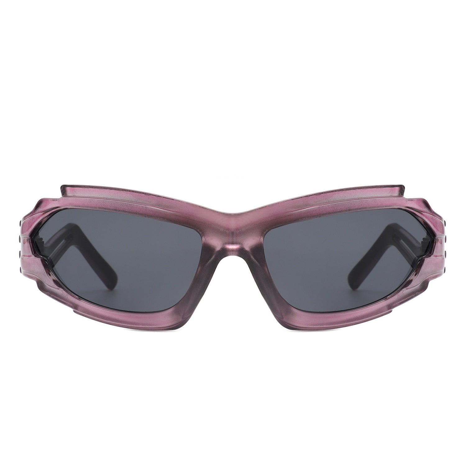 Moonhaze - Futuristic Rectangle Sport Wrap Around Sunglasses