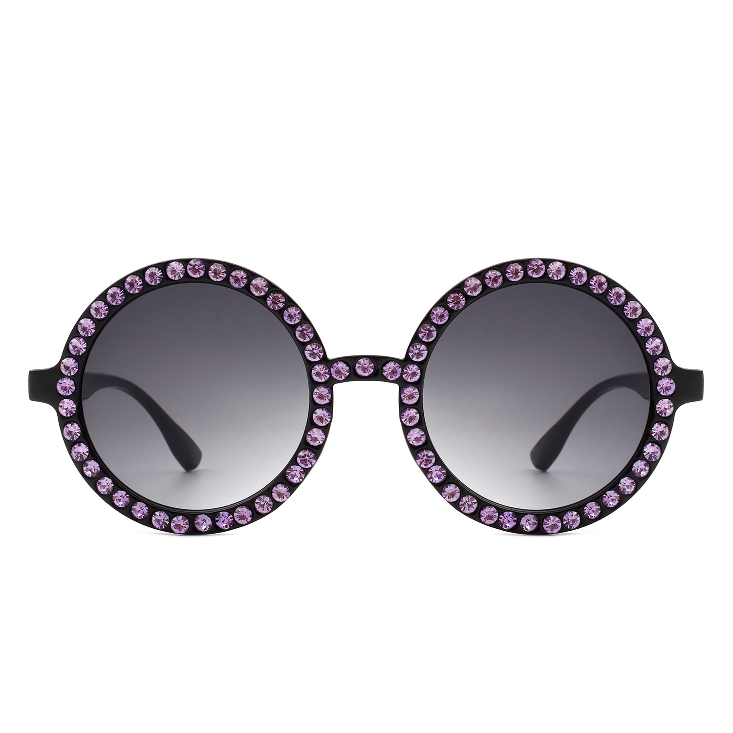 Dreamwey - Round Fashion Rhinestone Circle Oversize Women Sunglasses