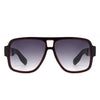 Stardawn - Retro Square Oversize Flat Top Tinted Aviator Sunglasses