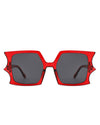 Sylas - Flat Top Irregular Bat Wing Square Sunglasses