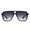 Faequeen - Retro Square Brow-Bar Vintage Aviator Fashion Sunglasses