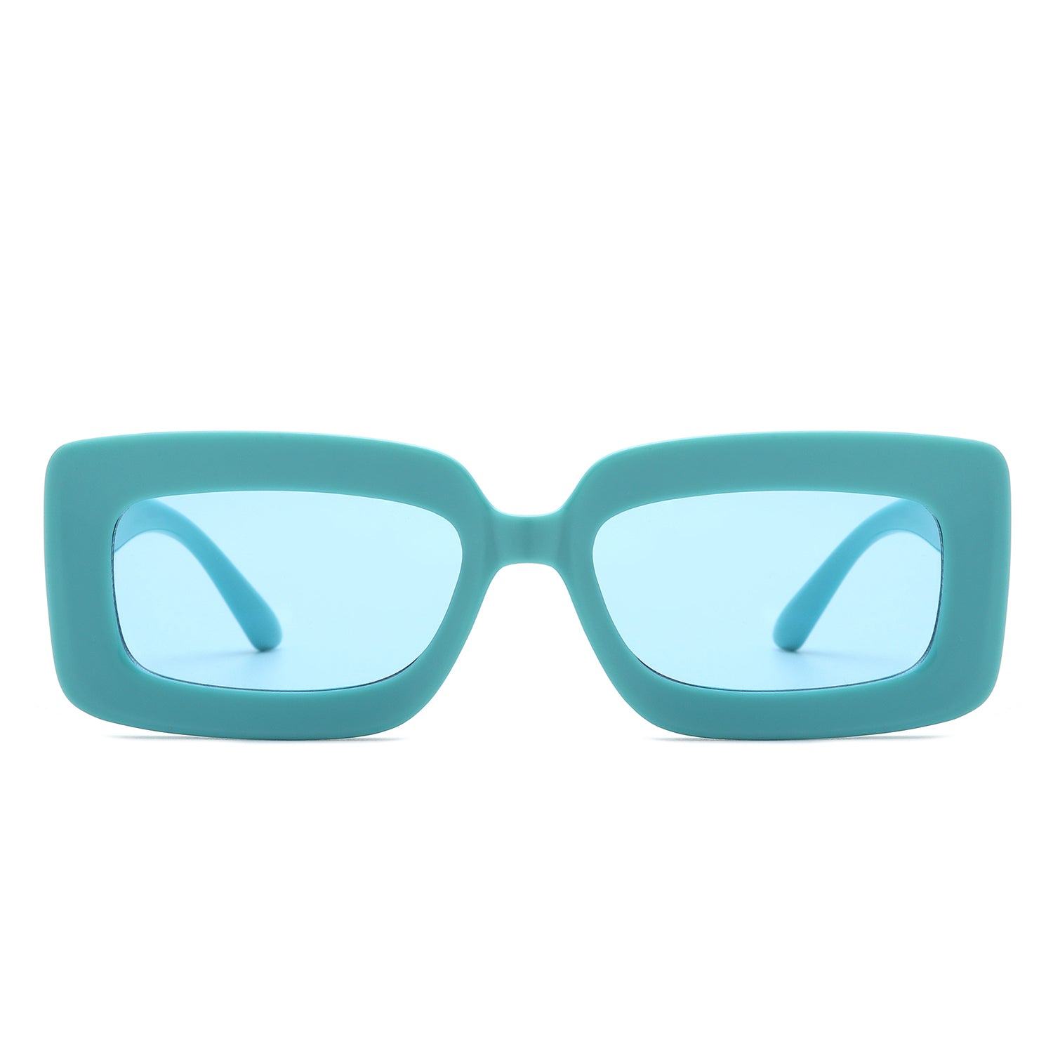 Celestra - Rectangle Square Flat Lens Tinted Sunglasses